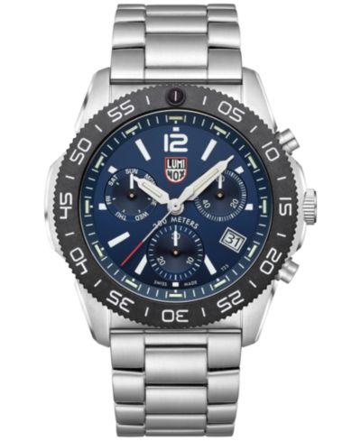 Мужские часы Luminox Swiss Chronograph Pacific Diver Stainless Steel Bracelet 44mm