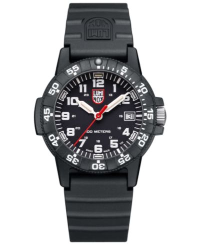 Женские часы Luminox Sea Turtle Dive на черном резиновом ремешке 39mm