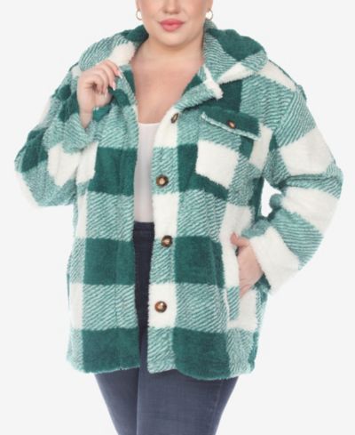 Женская клетчатая рубашка-шacket Plus Size