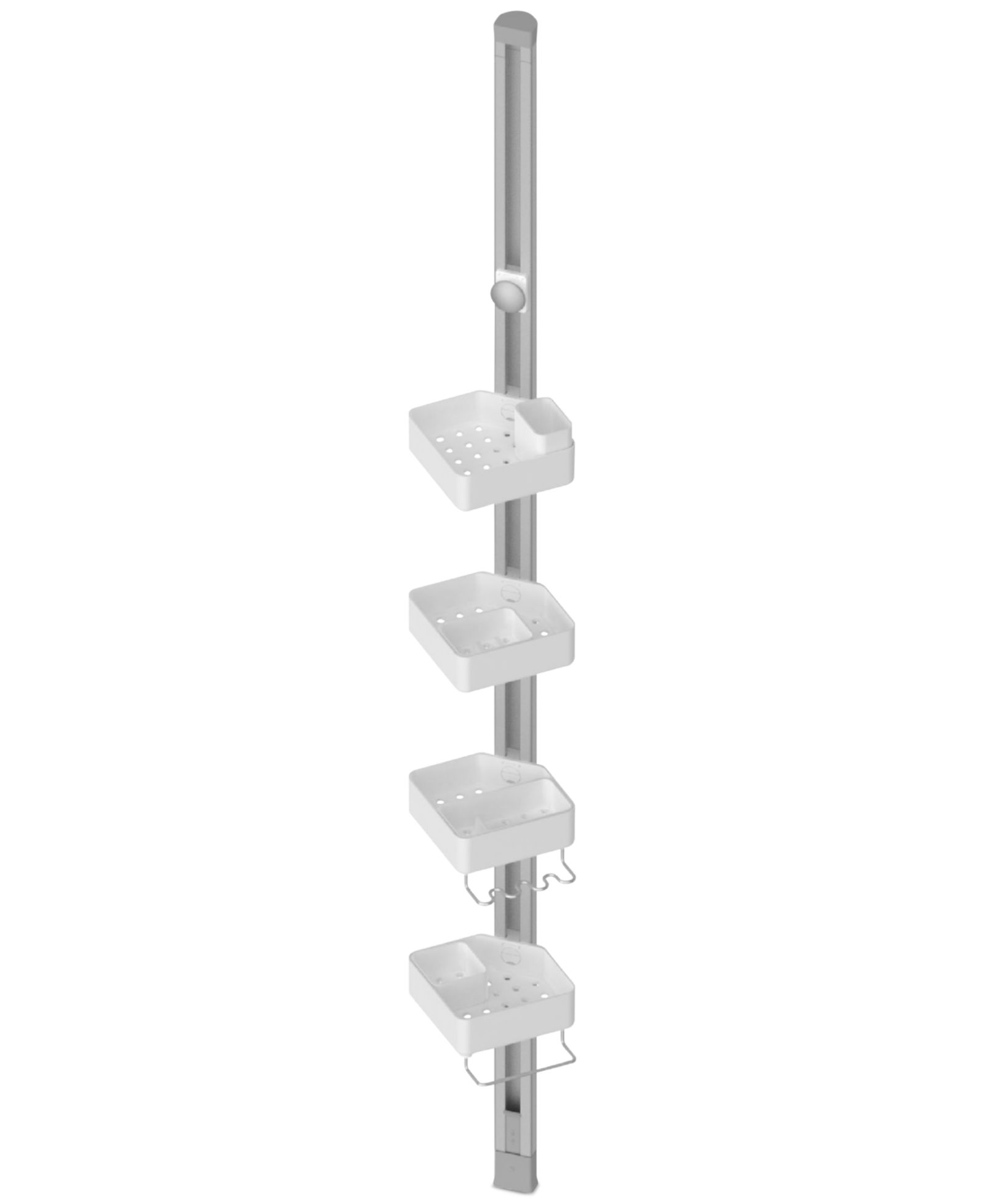 Sharper Image SpaStudio Tension-Pole 4-Tier Shower Caddy