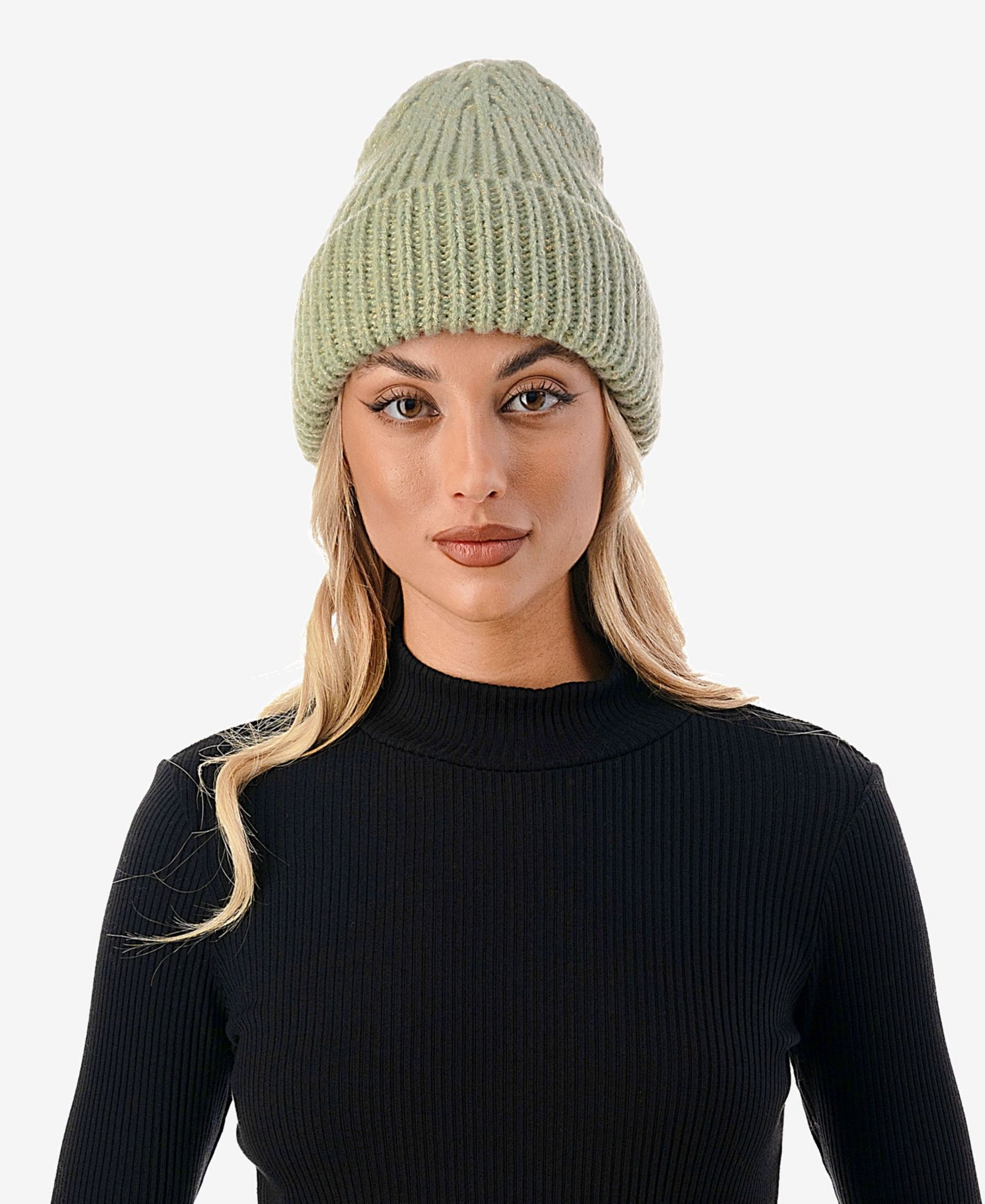 Бини Marcus Adler Women's Lurex Ribbed Knit Cuff