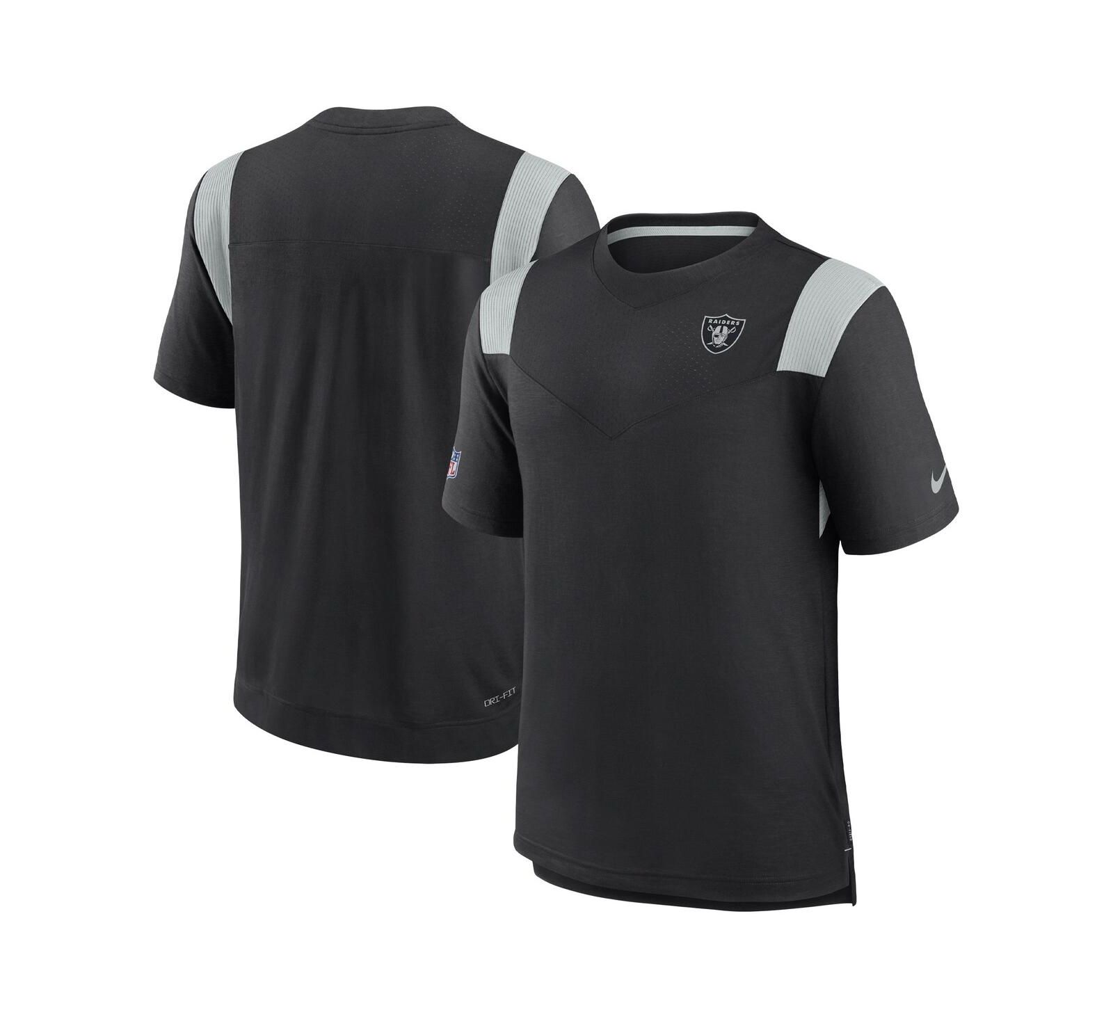 Мужская футболка Nike Black Las Vegas Raiders 2022 Sideline Tonal Logo Performance Player