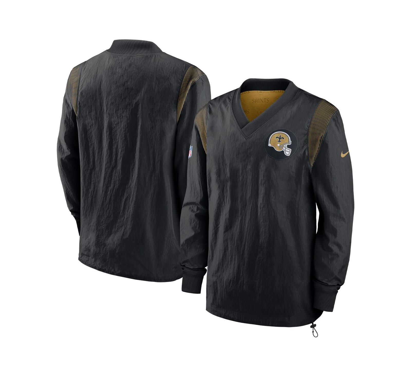 Мужская ветровка Nike New Orleans Saints Sideline Team ID Reversible Pullover, черная