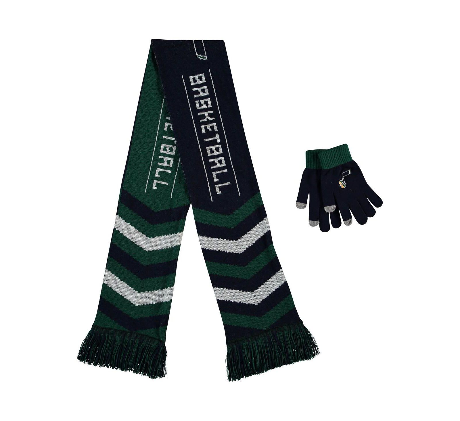 Men's and Women's FOCO Navy Utah Jazz Glove and Scarf Combo Set
