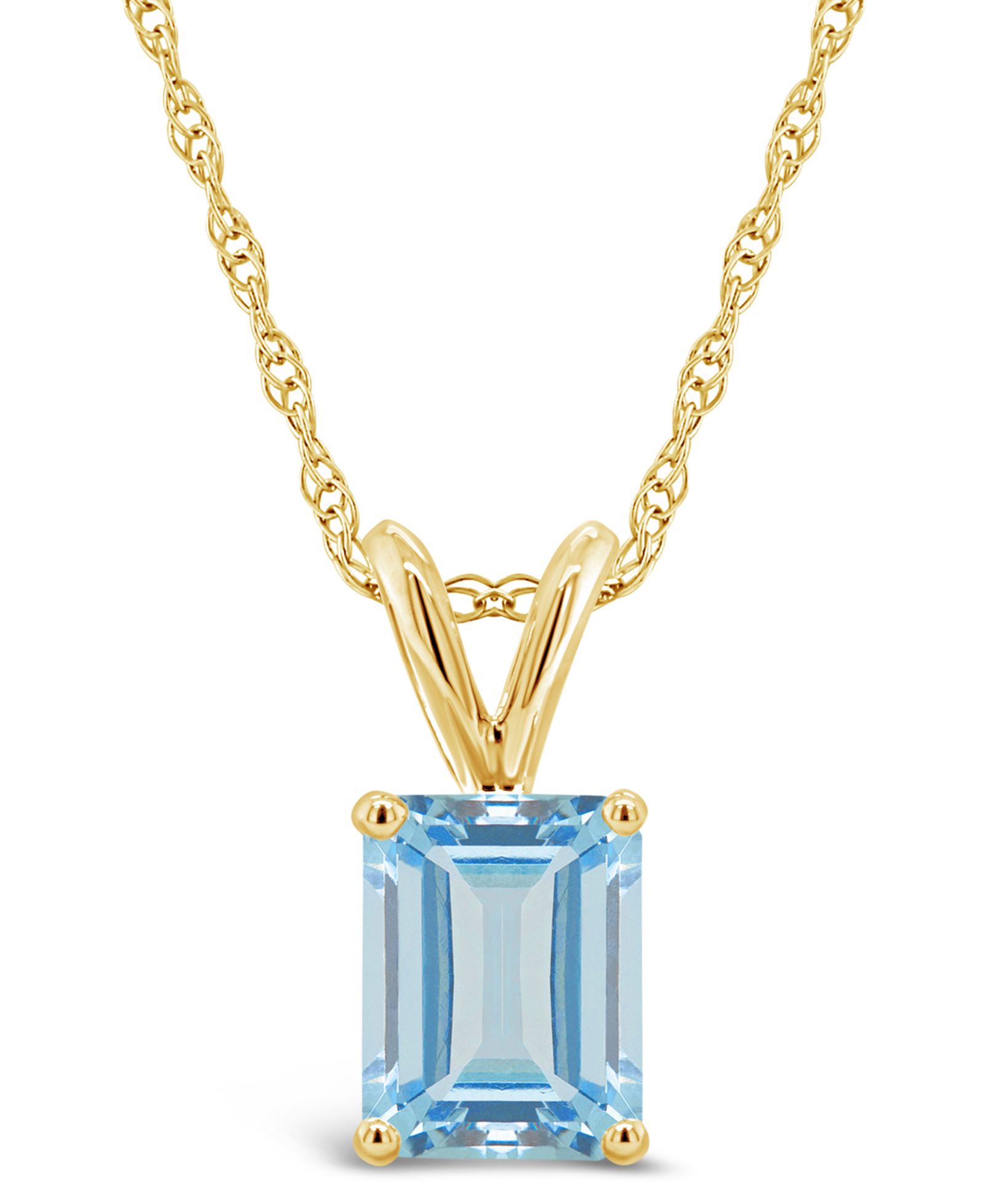 Подвеска Aquamarine 1-3/8 ct. t.w. в 14K Yellow Gold