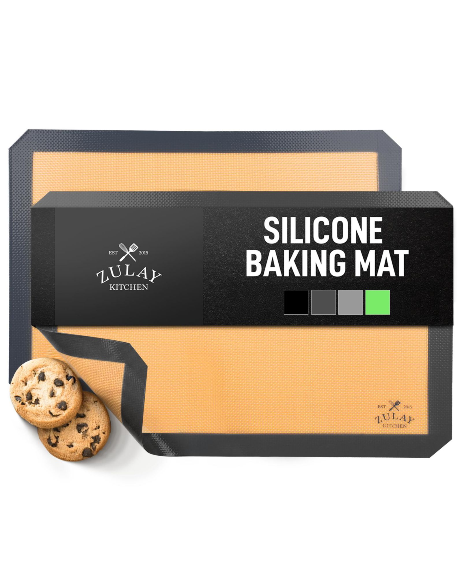 Zulay Kitchen Многоразовые силиконовые коврики для выпечки, 2 шт.