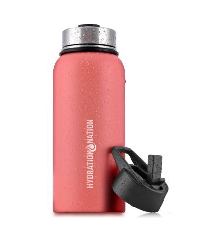 Бутылка для воды Zulay Kitchen 40oz Vacuum Insulated с 3 крышками и соломинкой