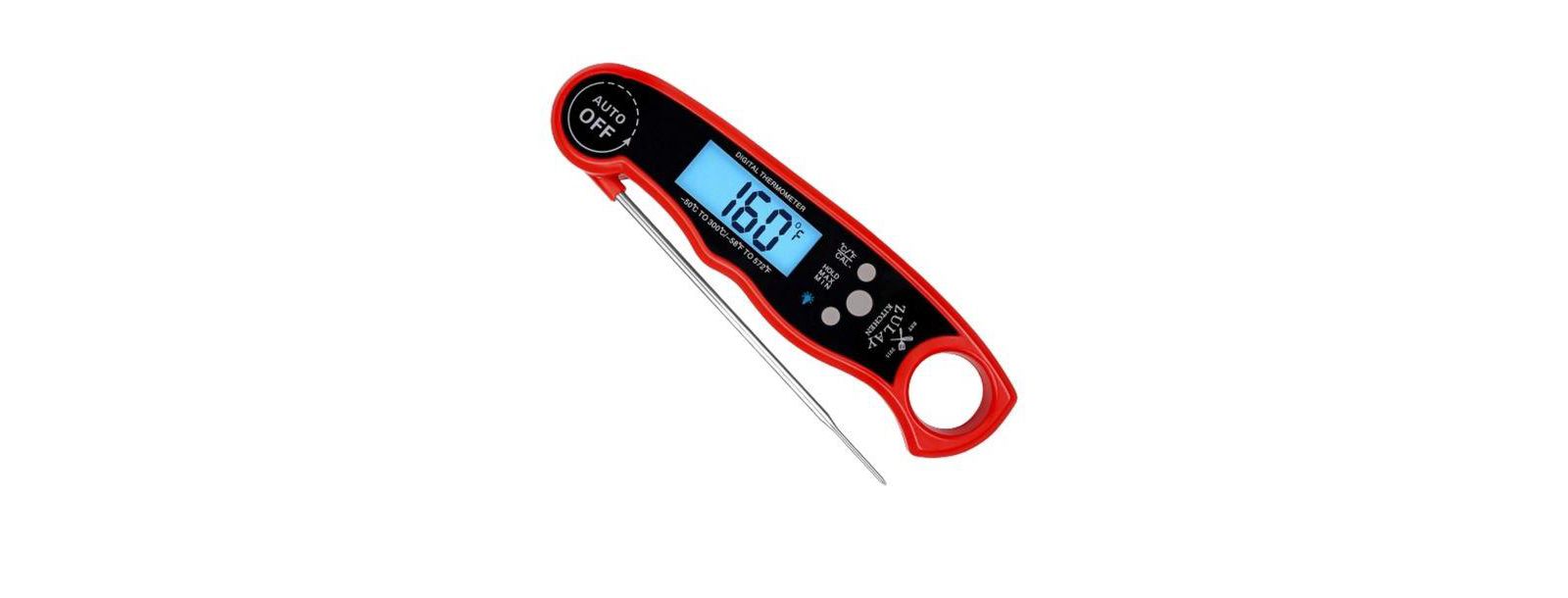 Zulay Kitchen Instant Read Food Thermometer - Waterproof Digital Meat Thermometer