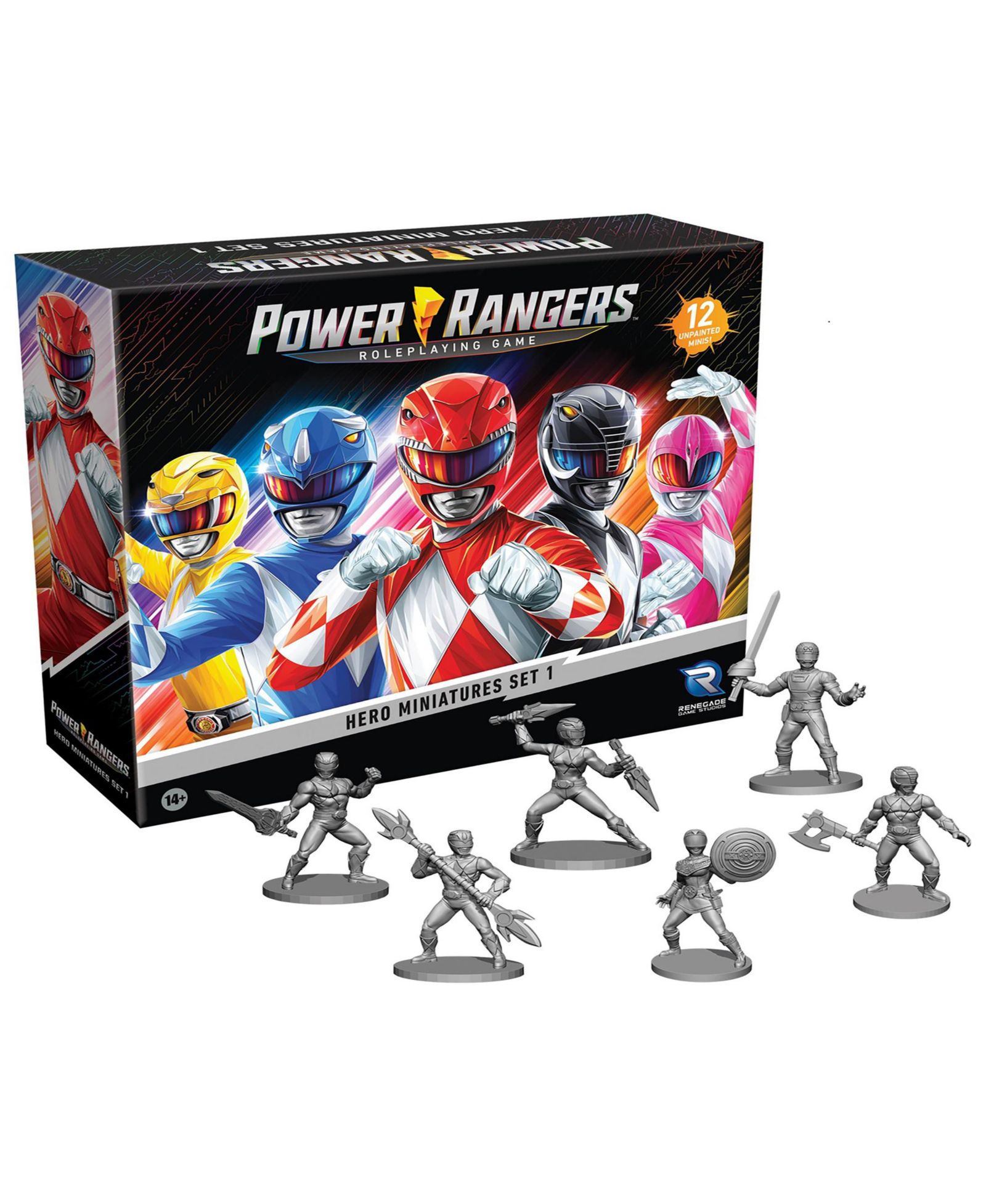 Набор миниатюр Power Rangers Roleplaying Game Hero Unpainted 12 Piece