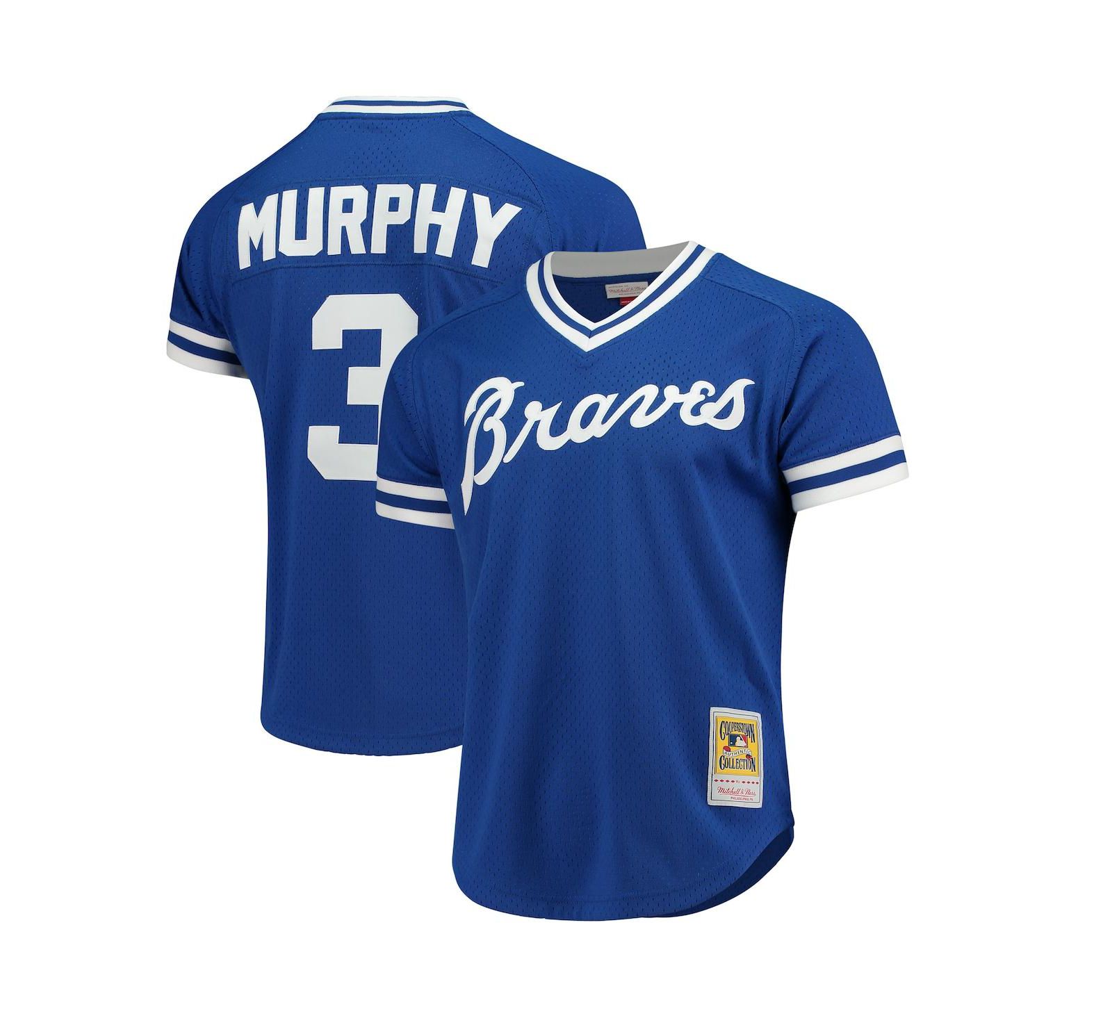 Мужская джерси Mitchell & Ness Dale Murphy Royal Atlanta Braves Cooperstown Mesh Batting Practice