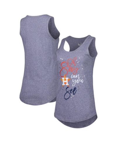 Женский майка-топ Touch Navy Houston Astros Americana Tri-Blend Racerback