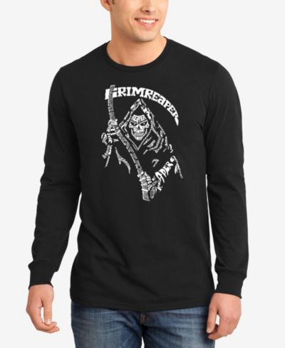 LA Pop Art Мужская футболка Grim Reaper с длинным рукавом