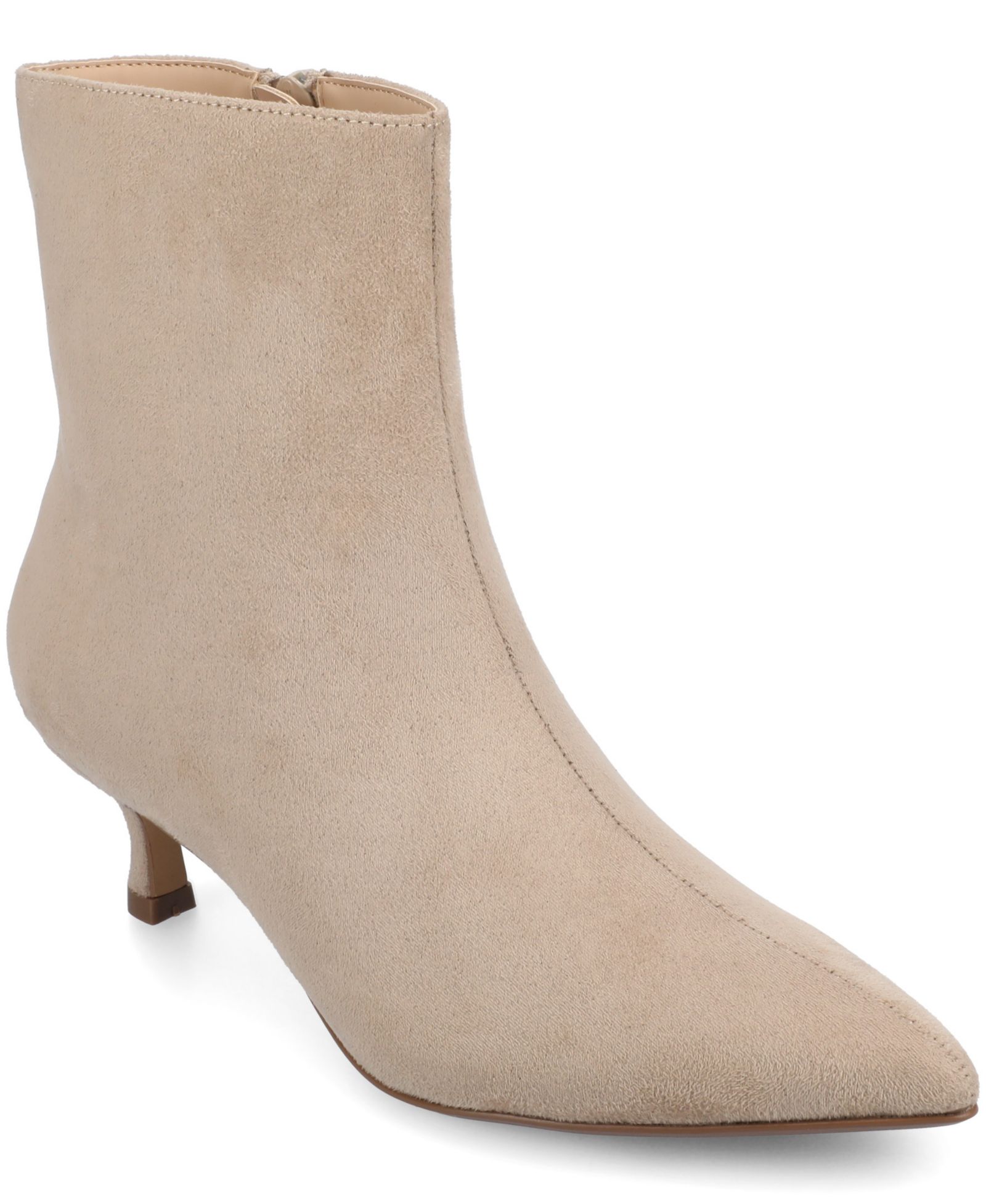 Journee Collection Women's Arely Kitten Heel Pointed Toe Dress Booties