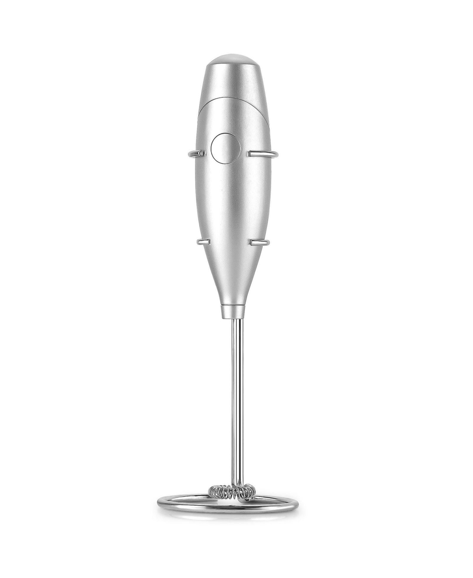 Zulay Kitchen Milk Boss Portable Milk Coffee Frother Handheld Whisk Mixer with 16-Piece Stencils
