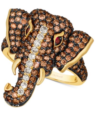 Кольцо Le Vian® Diamond & Passion Ruby Accent Elephant 14k Gold