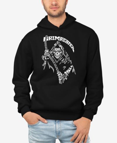 Мужское худи LA Pop Art Grim Reaper Word Art Hooded Sweatshirt
