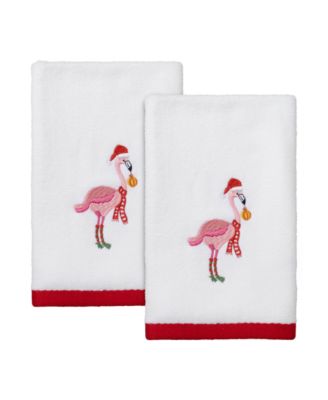 Набор полотенец для рук Avanti Flamingo Jingle Holiday 2-Pc. 11" x 16"