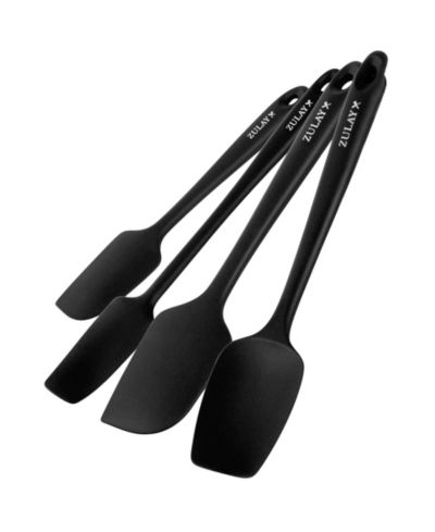 Zulay Kitchen Heat Resistant Non-Stick 4-Piece Silicone Spatula Set for Cooking