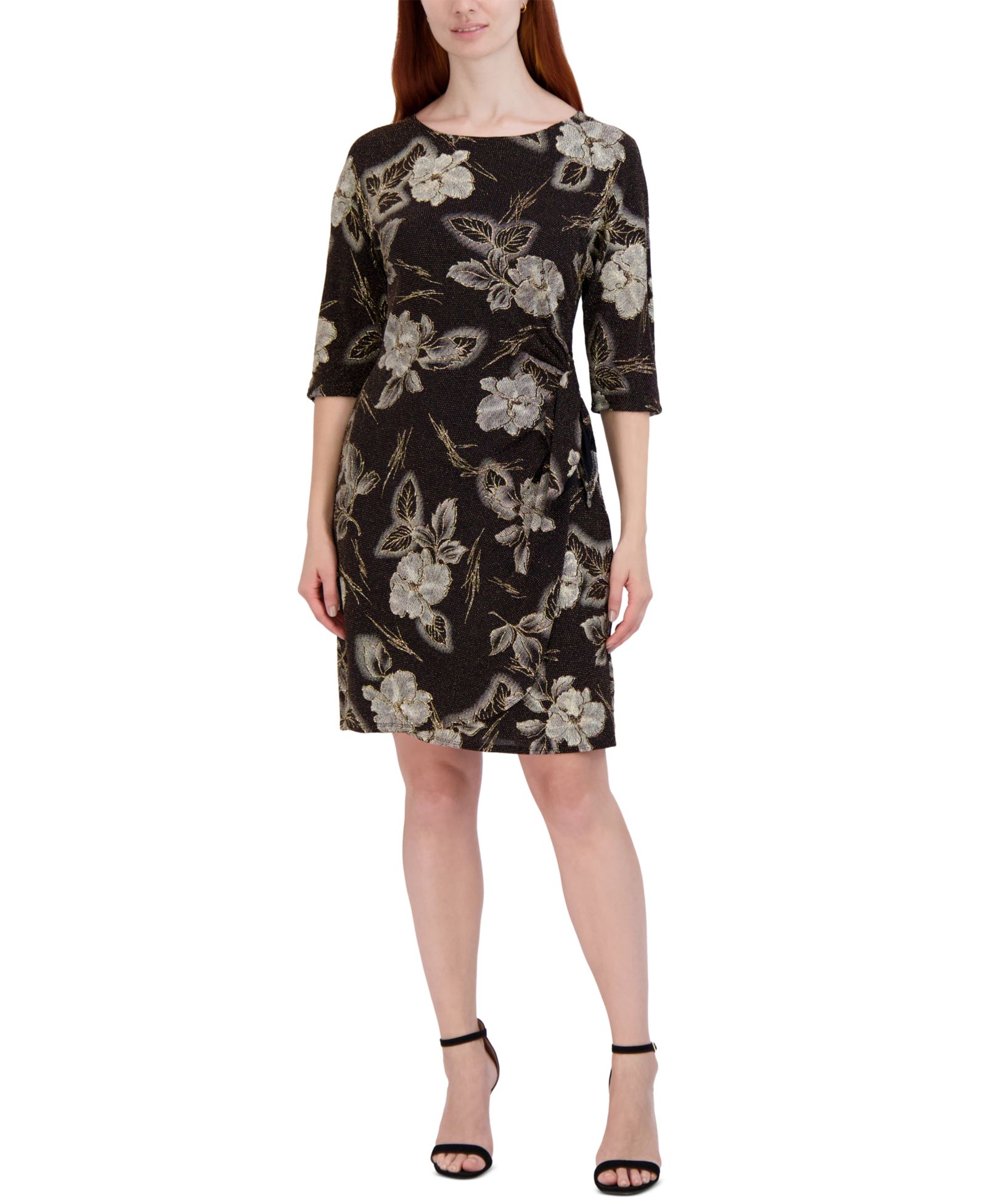 Женское платье Robbie Bee Plus Size Floral-Print Sheath