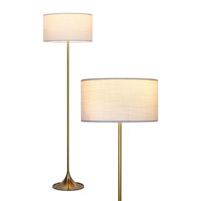 Quinn 60" LED Floor Lamp with Fabric Drum Shade, Smart Plug Compatible