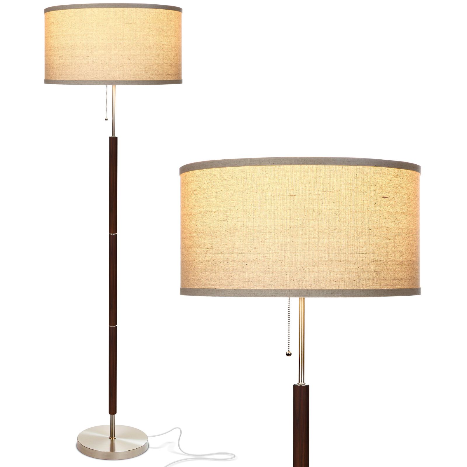 Напольная лампа Brightech Carter 65" LED Classic с отделкой из ореха
