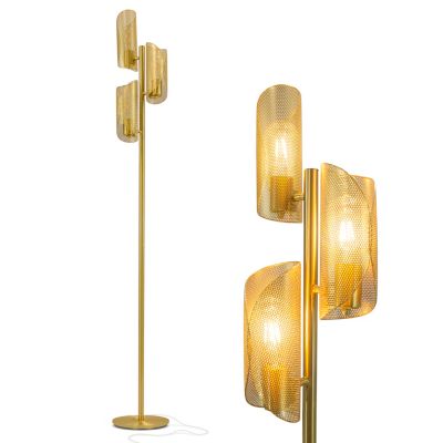 Lyra 71" Modern Tree LED Floor Lamp with Metal Cage Shades