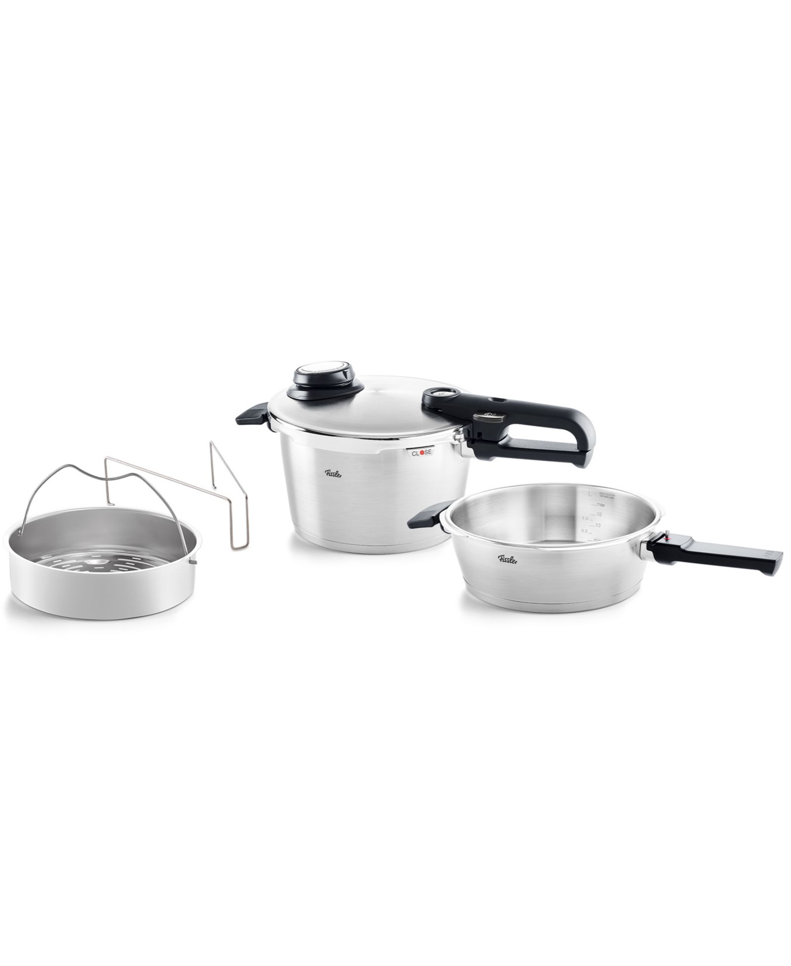 Fissler Vitavit Premium набор из нержавеющей стали 2.6 Quart, 4.8 Quart скороварка и сковорода под давлением