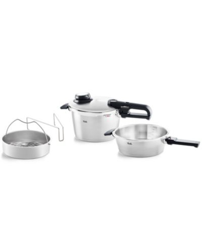 Fissler Vitavit Premium набор из нержавеющей стали 2.6 Quart, 4.8 Quart скороварка и сковорода под давлением