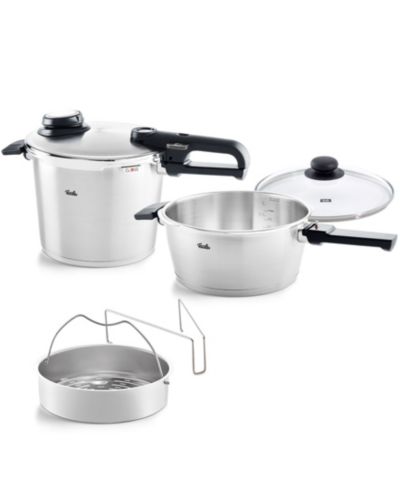 Fissler Vitavit Premium набор кастрюль из нержавеющей стали, 3.7 Quart, 6.3 Quart с прозрачной крышкой