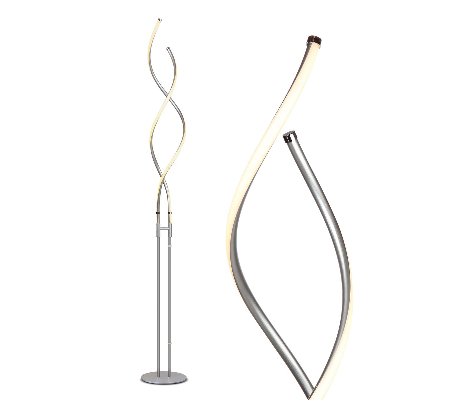Embrace 60" LED Industrial Spiral 2-in-1 Floor to Table Lamp