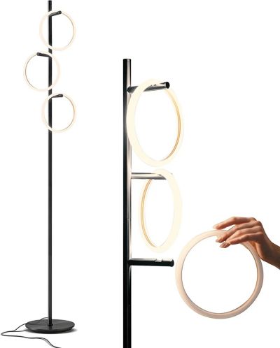 Brightech Saturn LED напольный торшер с 3 съемными световыми кольцами, 66"