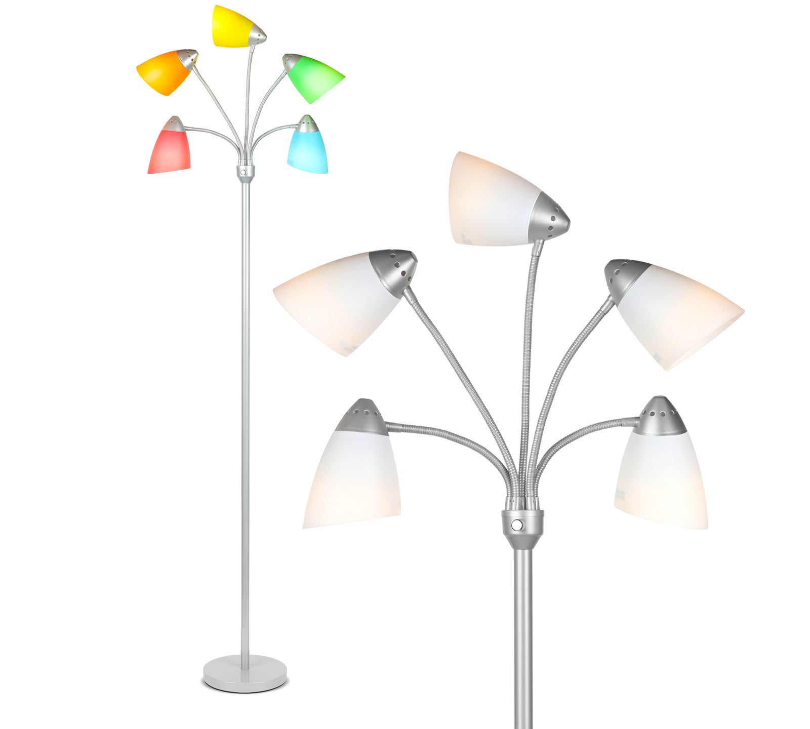 Medusa 74" LED 5-Light Floor Lamp with Interchangeable Shades