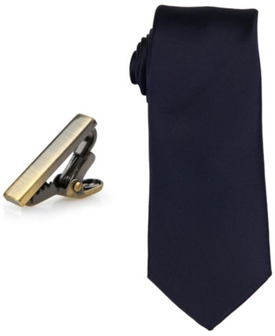 Мужской набор ConStruct Solid Tie & 1" Tie Bar Set