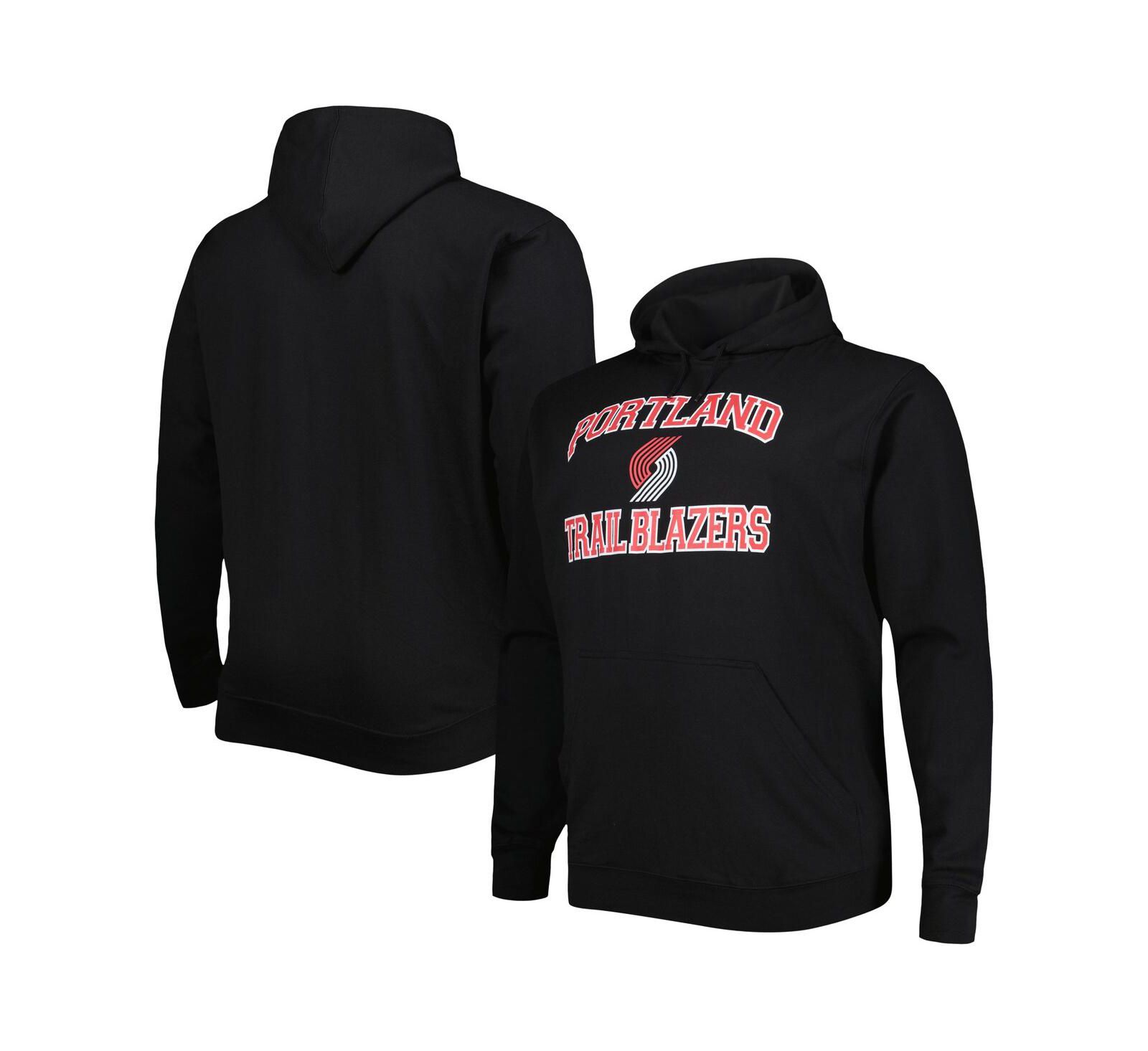 Мужское худи Profile Black Portland Trail Blazers Big and Tall Heart and Soul Pullover