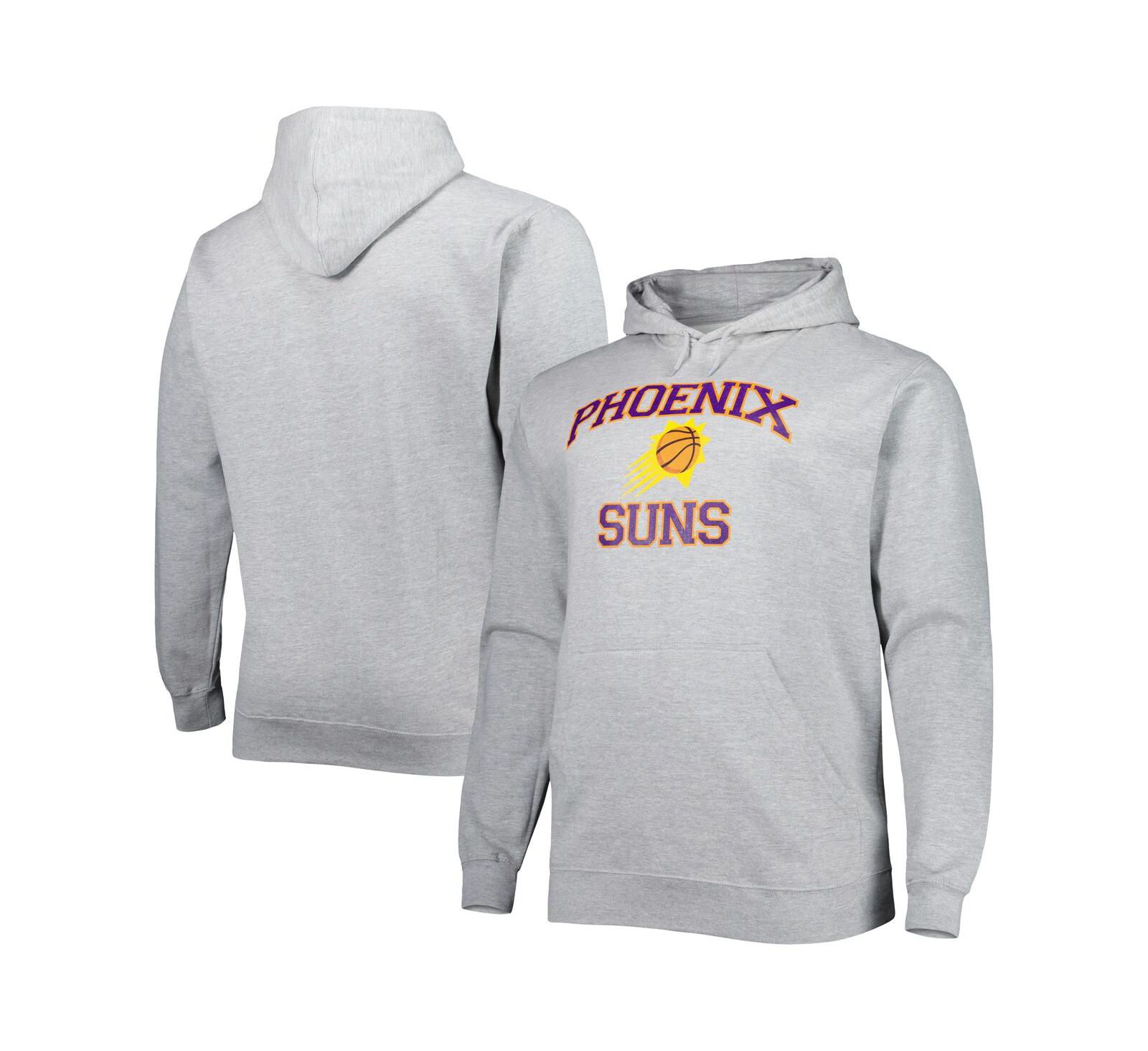 Мужское худи Profile Heathered Gray Phoenix Suns Big and Tall Heart and Soul Pullover
