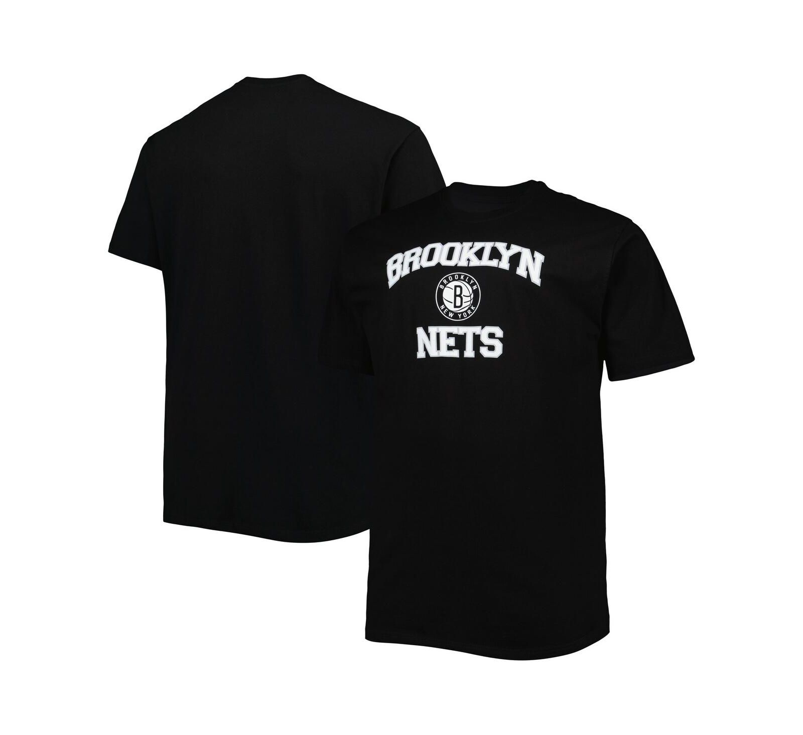 Men's Black Brooklyn Nets Big and Tall Heart and Soul T-shirt