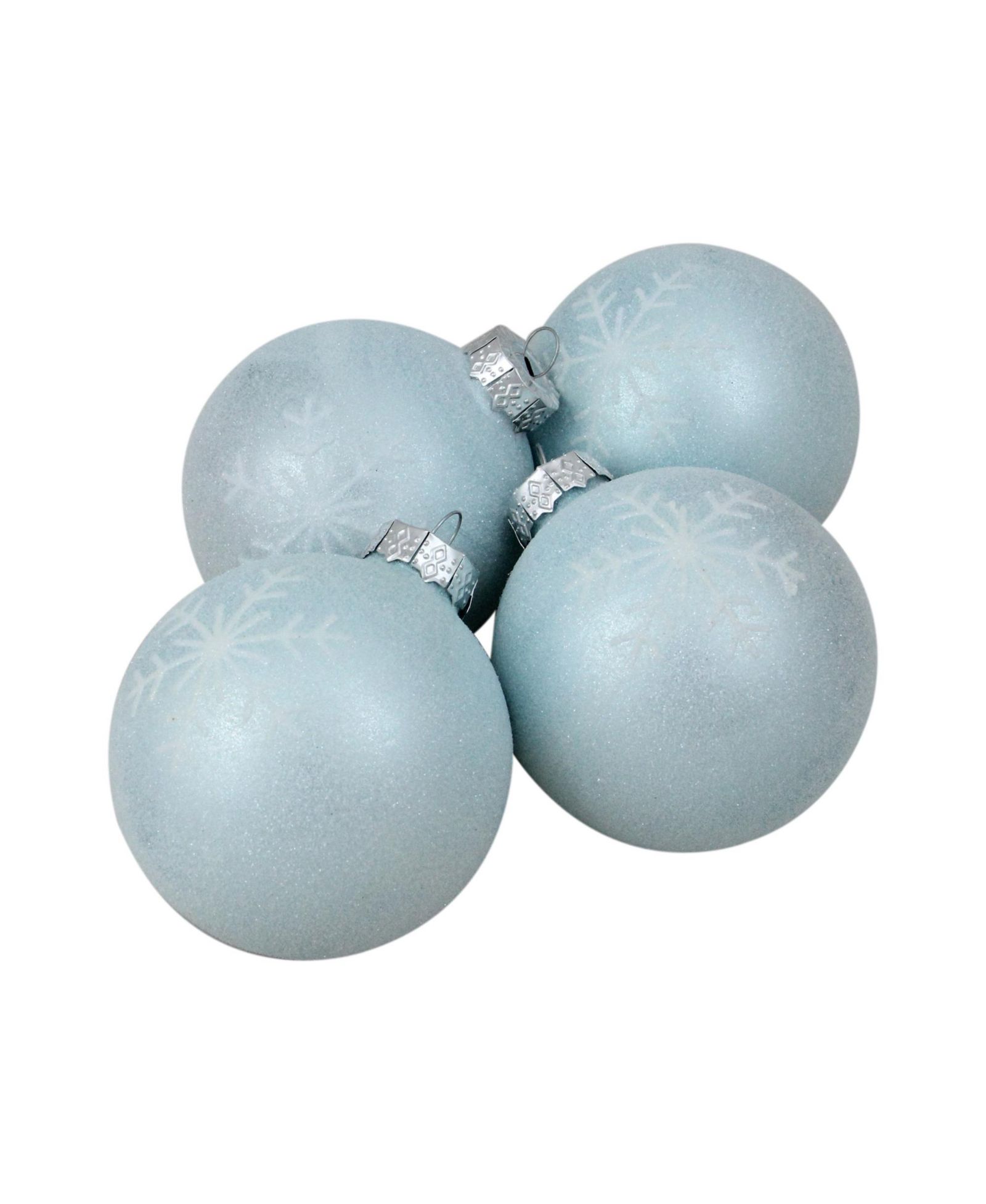 Northlight набор елочных украшений Snowflake Glass 4 шт. 80mm