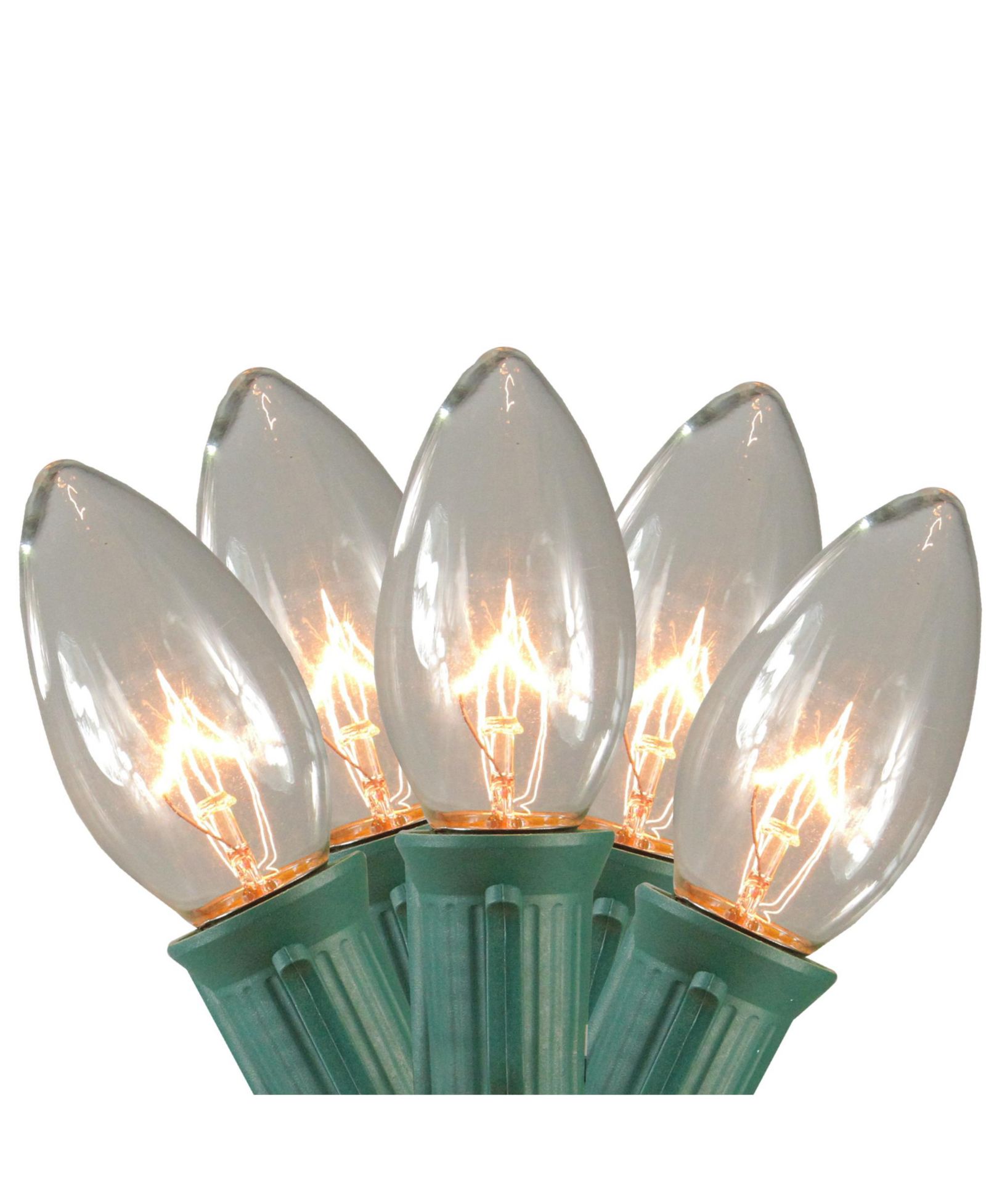 Рождественские садовые фонарики Northlight C9 Green Wire, набор из 15 шт