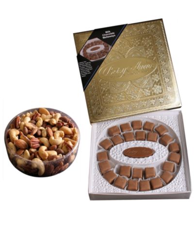 Подарочный набор Betsy Ann Chocolates: молочный шоколад 12oz и смесь орехов 10oz