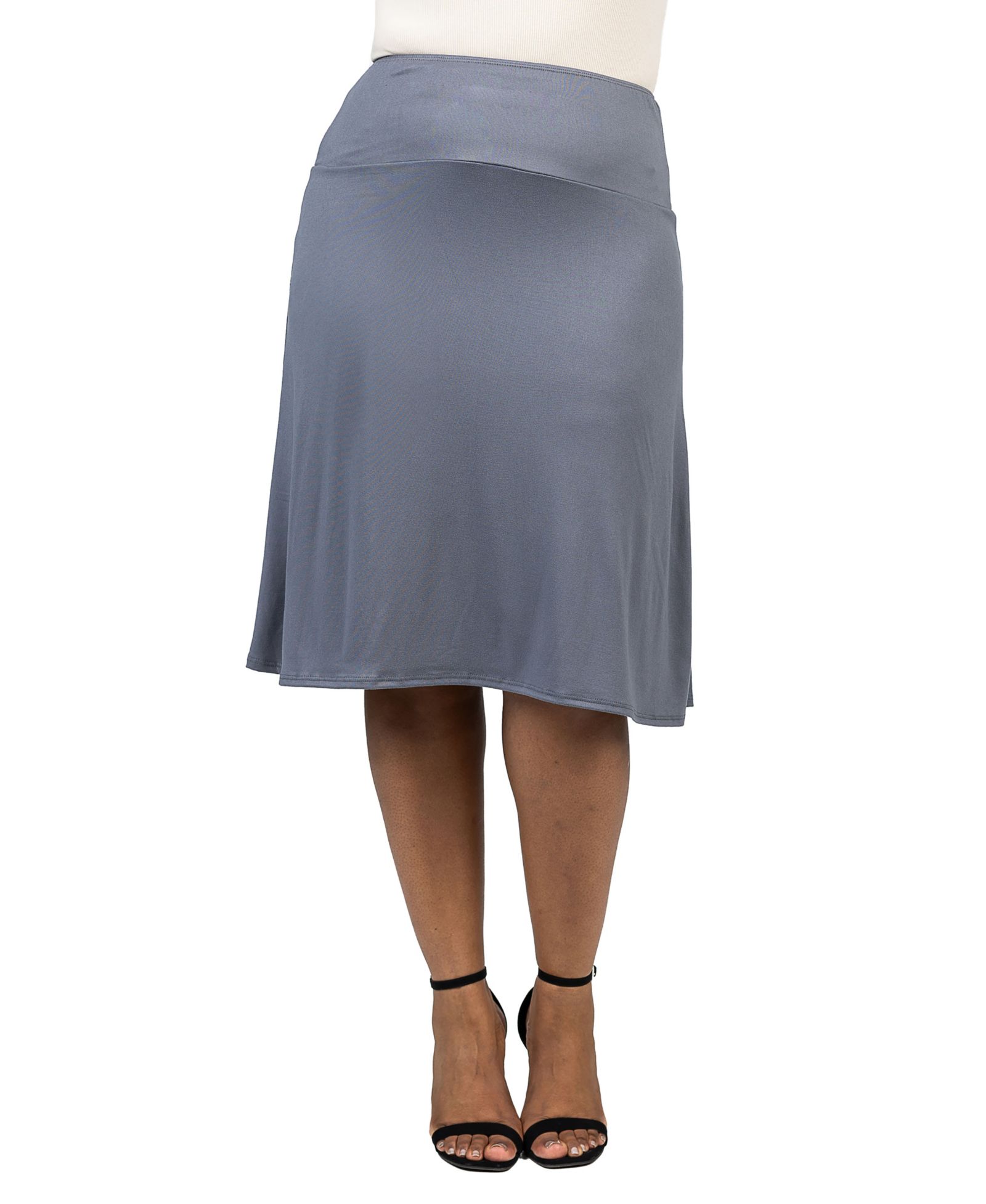 Женская юбка 24seven Comfort Apparel Plus Size A Line с эластичным поясом