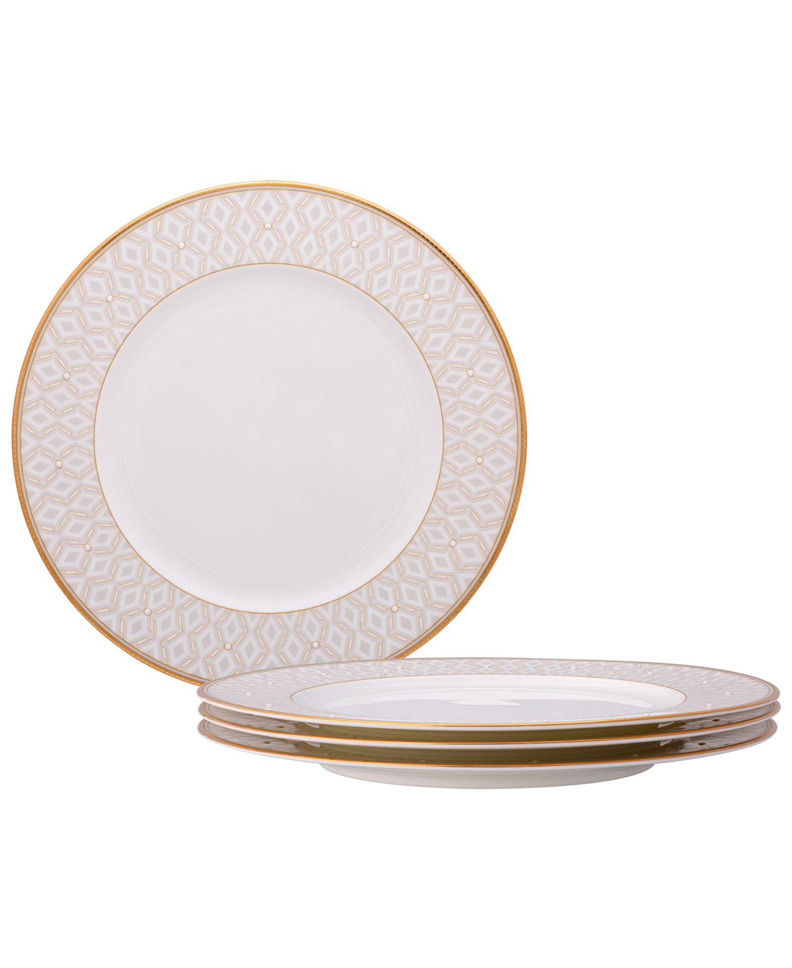 Noritake Noble Pearl Set of 4 Dinner Plates, 11"