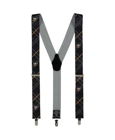 Men's Black Pittsburgh Penguins Suspenders