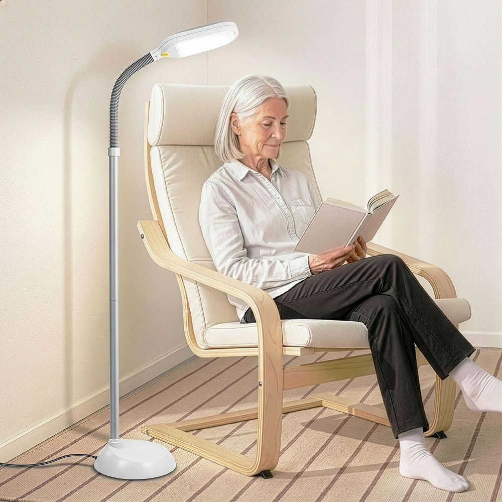 Brightech Litespan 53" Dimmable LED Reading Task Lamp with Height Adjustable Gooseneck Head