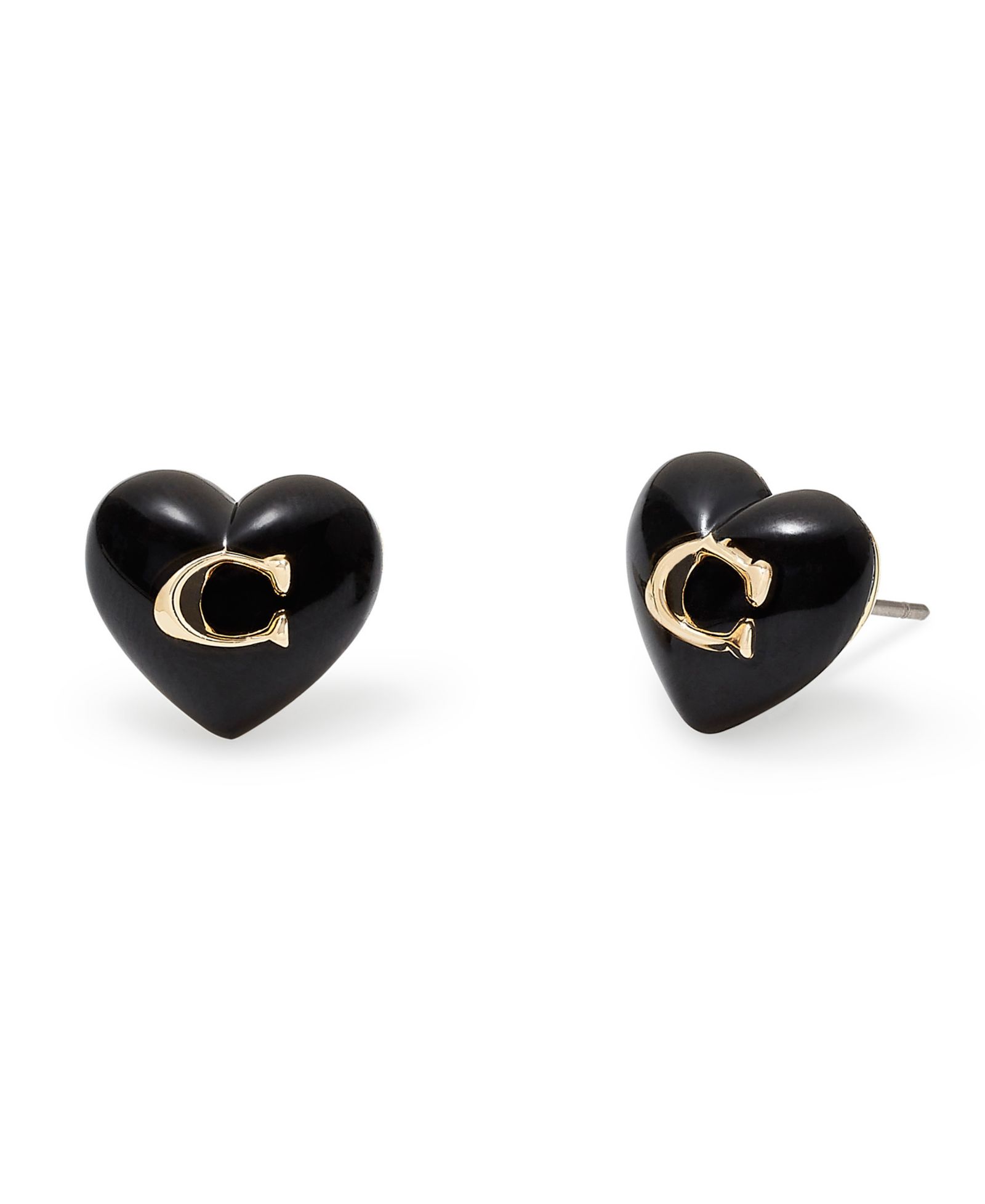 COACH Women's Signature Heart Stud Earrings
