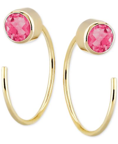 Серьги-подвески Pink Tourmaline в 14k Gold (1/2 ct. t.w.)