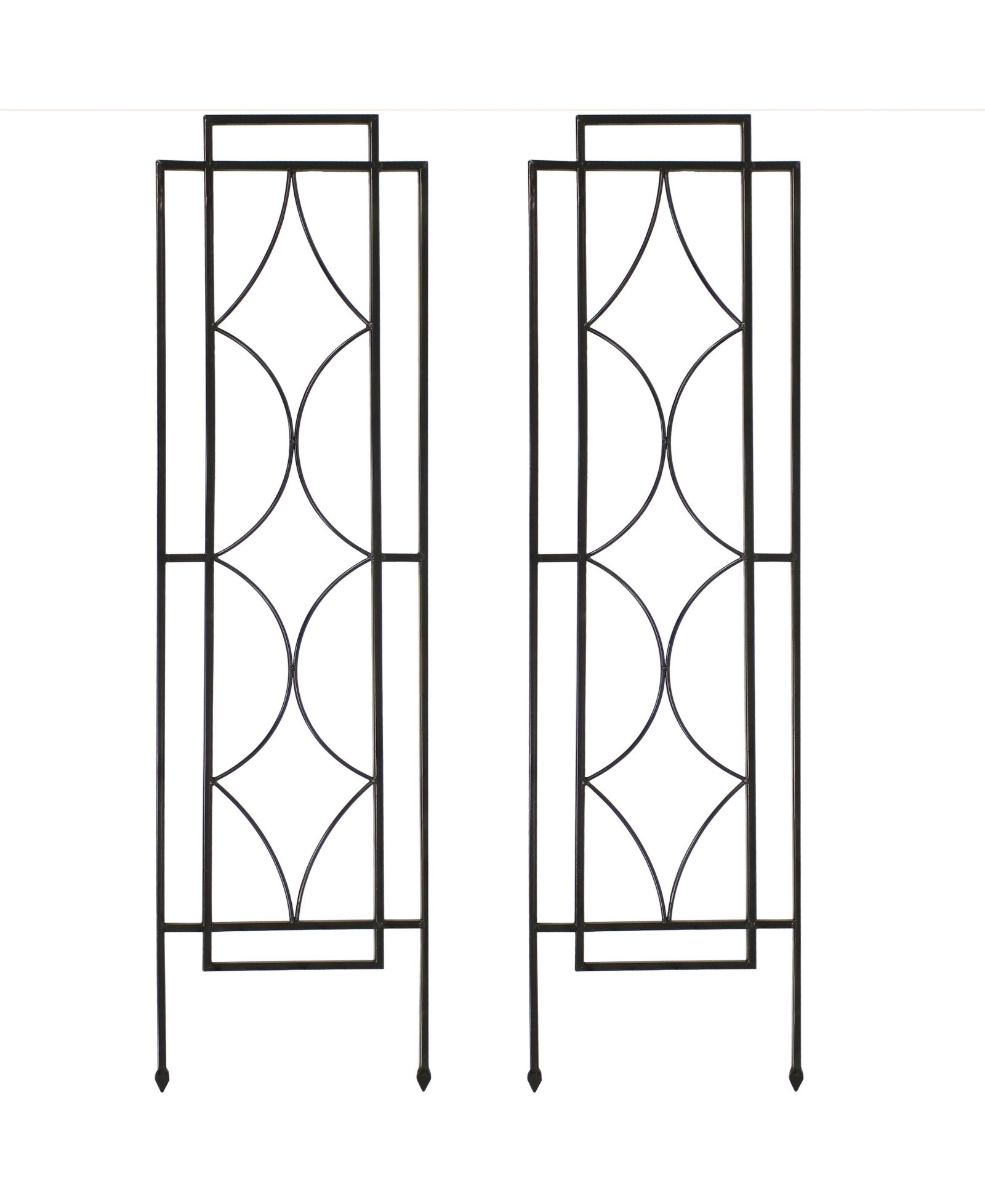 Sunnydaze Decor Decorative Steel Metal Chic Diamonds Design 2-Pack Garden Trellis