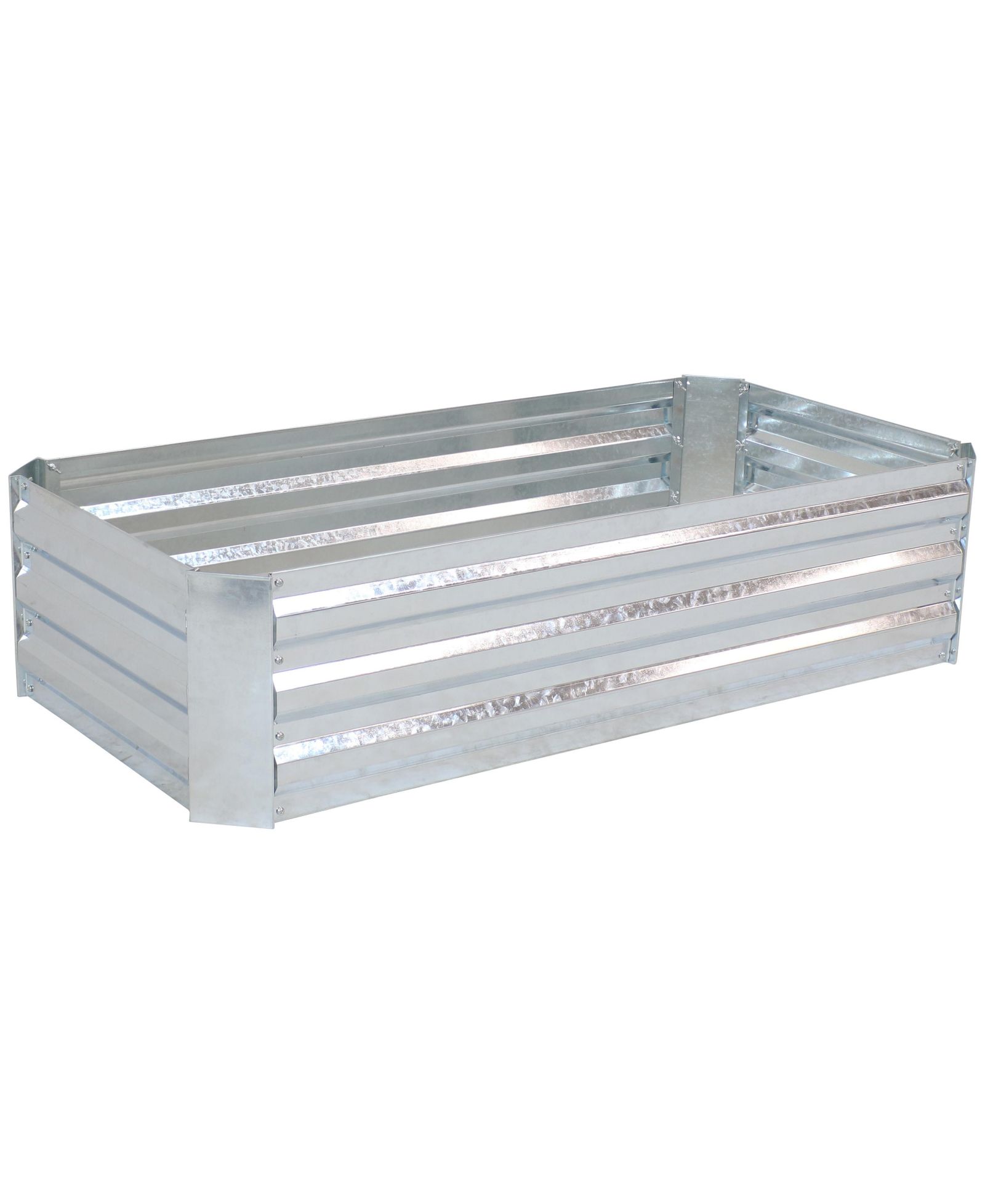 Прямоугольный садовый грядка из оцинкованной стали Sunnydaze Decor 48" L x 11.75" H
