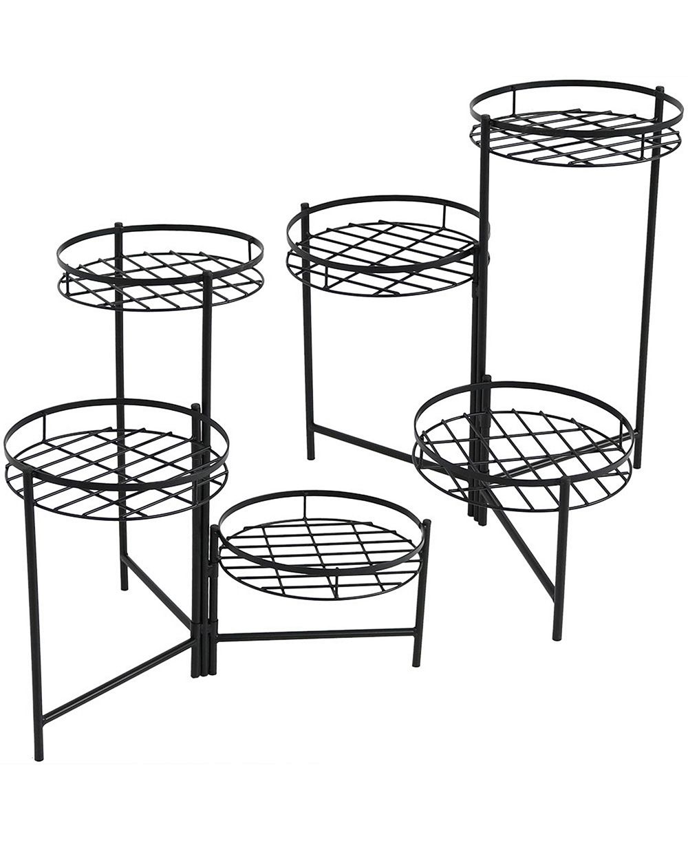 Sunnydaze Decor декоративная металлическая подставка для цветов, 3 яруса, 2 шт. в комплекте