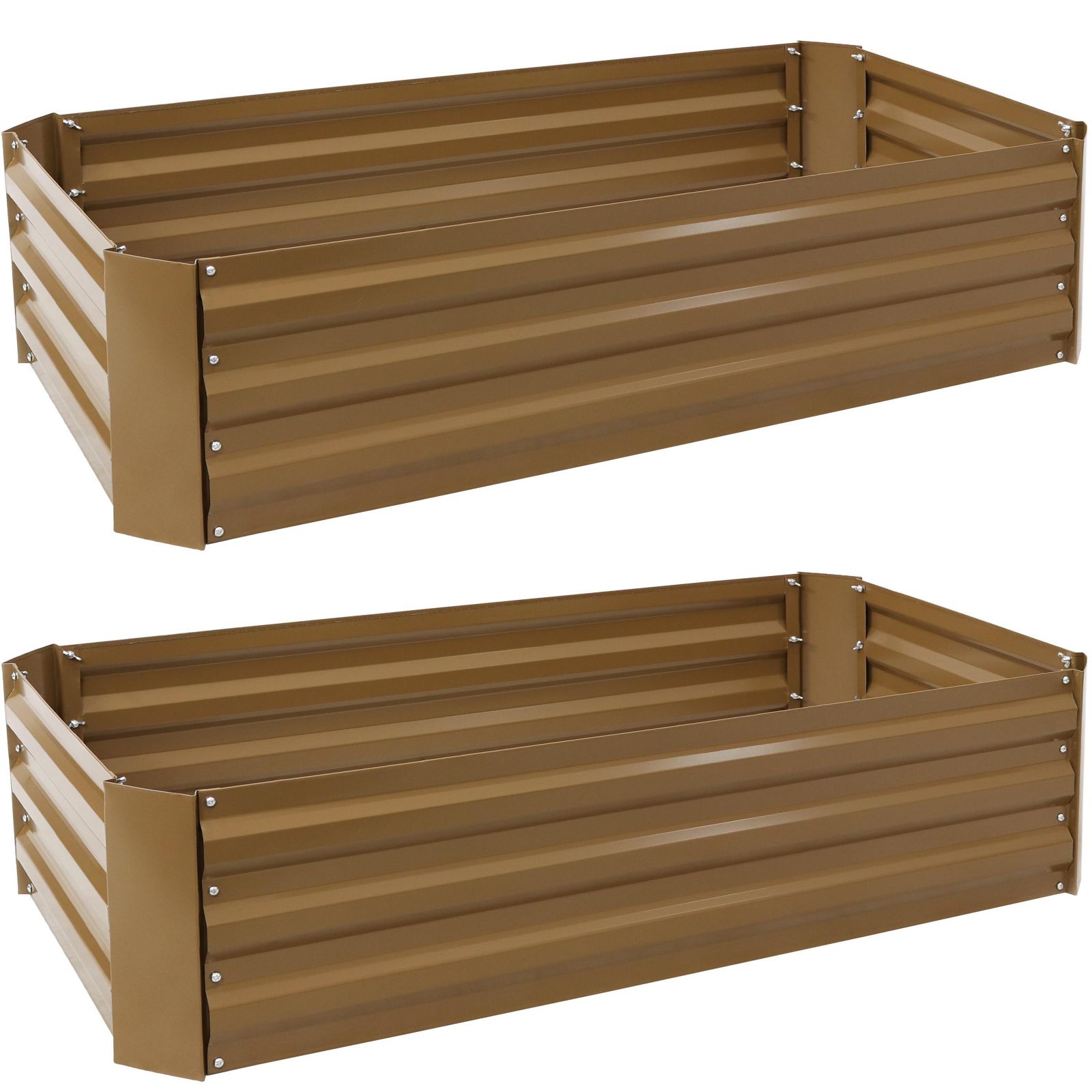 Sunnydaze Decor прямоугольный садовый короб из оцинкованной стали, 48" L x 11.75" H
