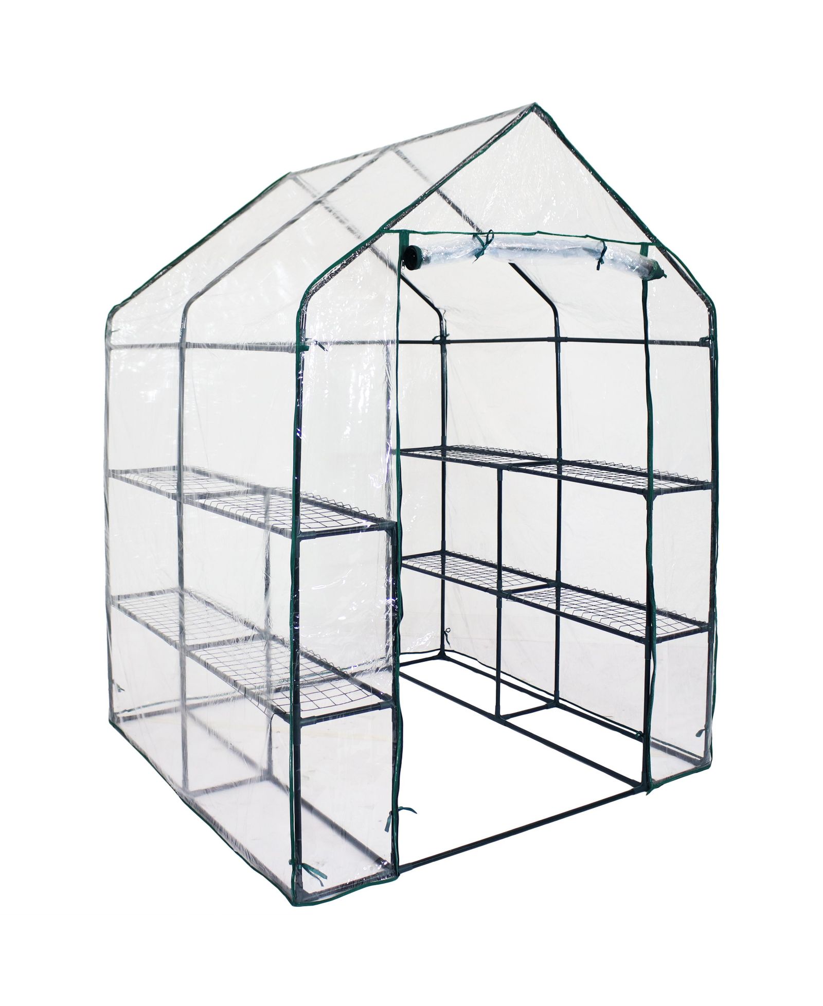 Мини-теплица Sunnydaze Decor Outdoor Portable Growing Rack Grandeur Mini Walk-In с раздвижной дверью